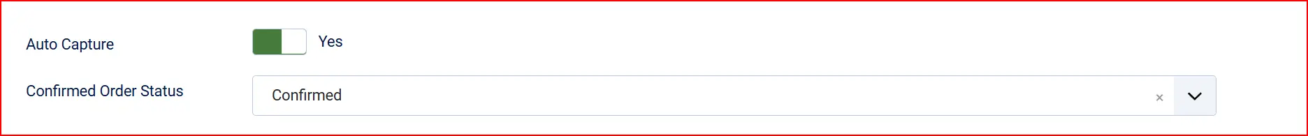DIBS Easy plugin settings: Auto Capture set to Yes and Confirmed Order Status set to Confirmed