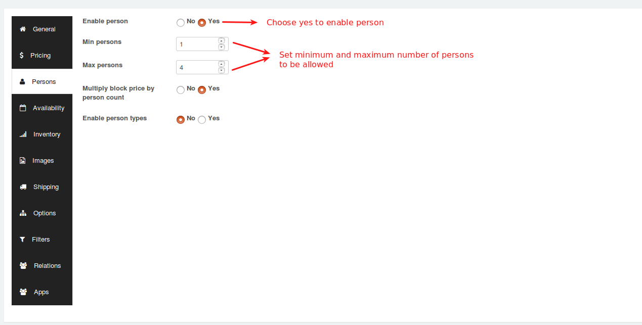booking persons