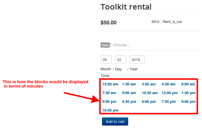 booking minutes frontend